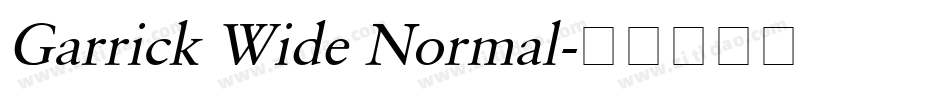 Garrick Wide Normal字体转换